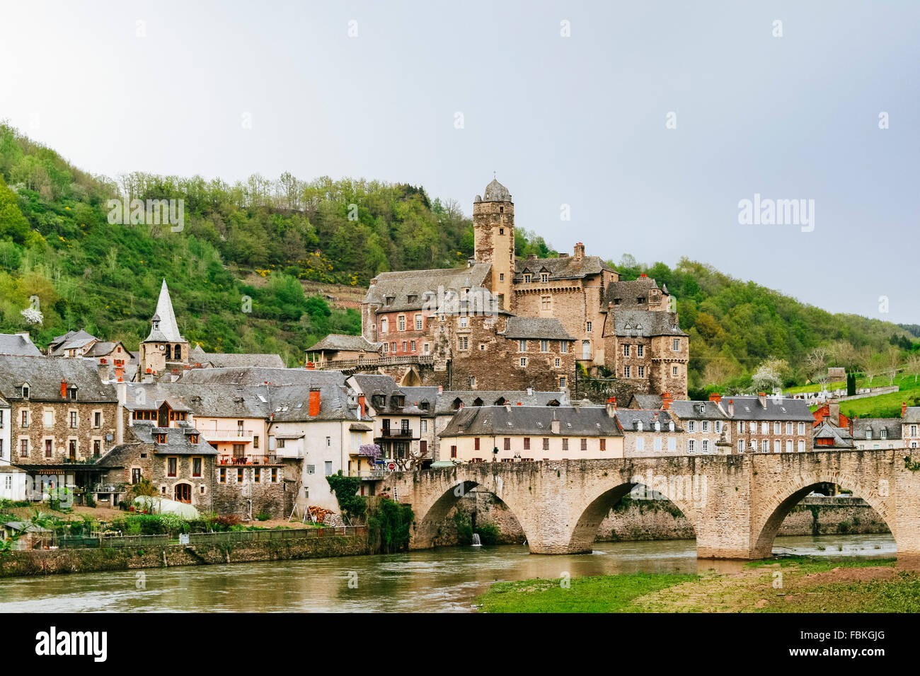 Estaing, Aveyron, Frankreich Stockfoto