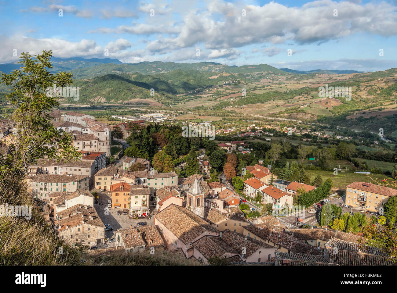 Dorf Pennabilli in der italienischen Region Emilia-Romagna, Italien Stockfoto