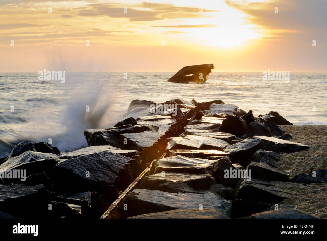 Konkrete Schiff bleibt S.S. Atlantus Cape May NJ. Stockfoto