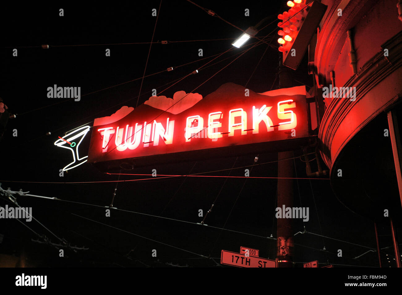 San Francisco Twin Peaks Pub in der Innenstadt von Stockfoto