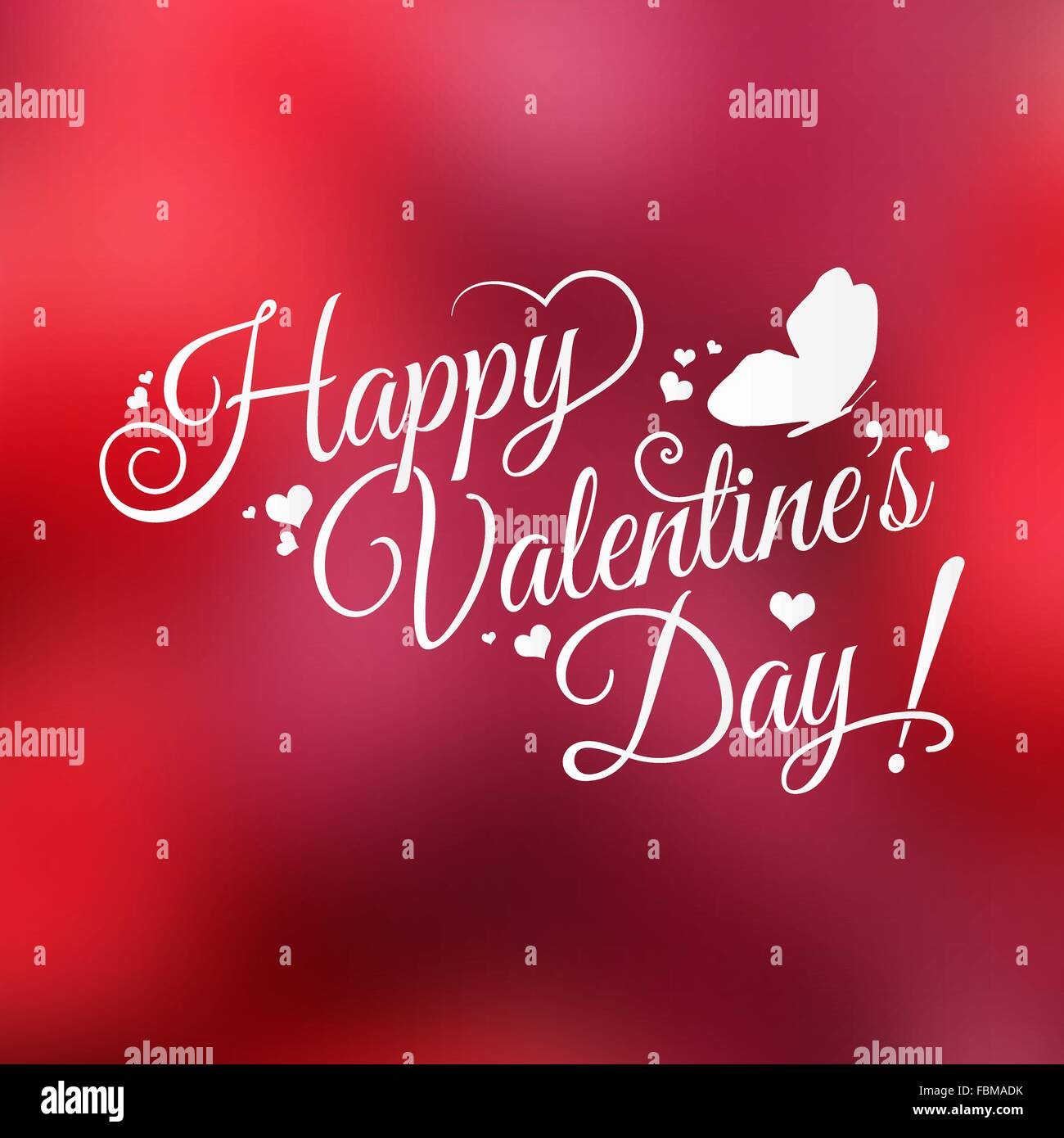 Happy Valentinstag Hand Schriftzug auf unscharf Hintergrund für Ihr design Stock Vektor