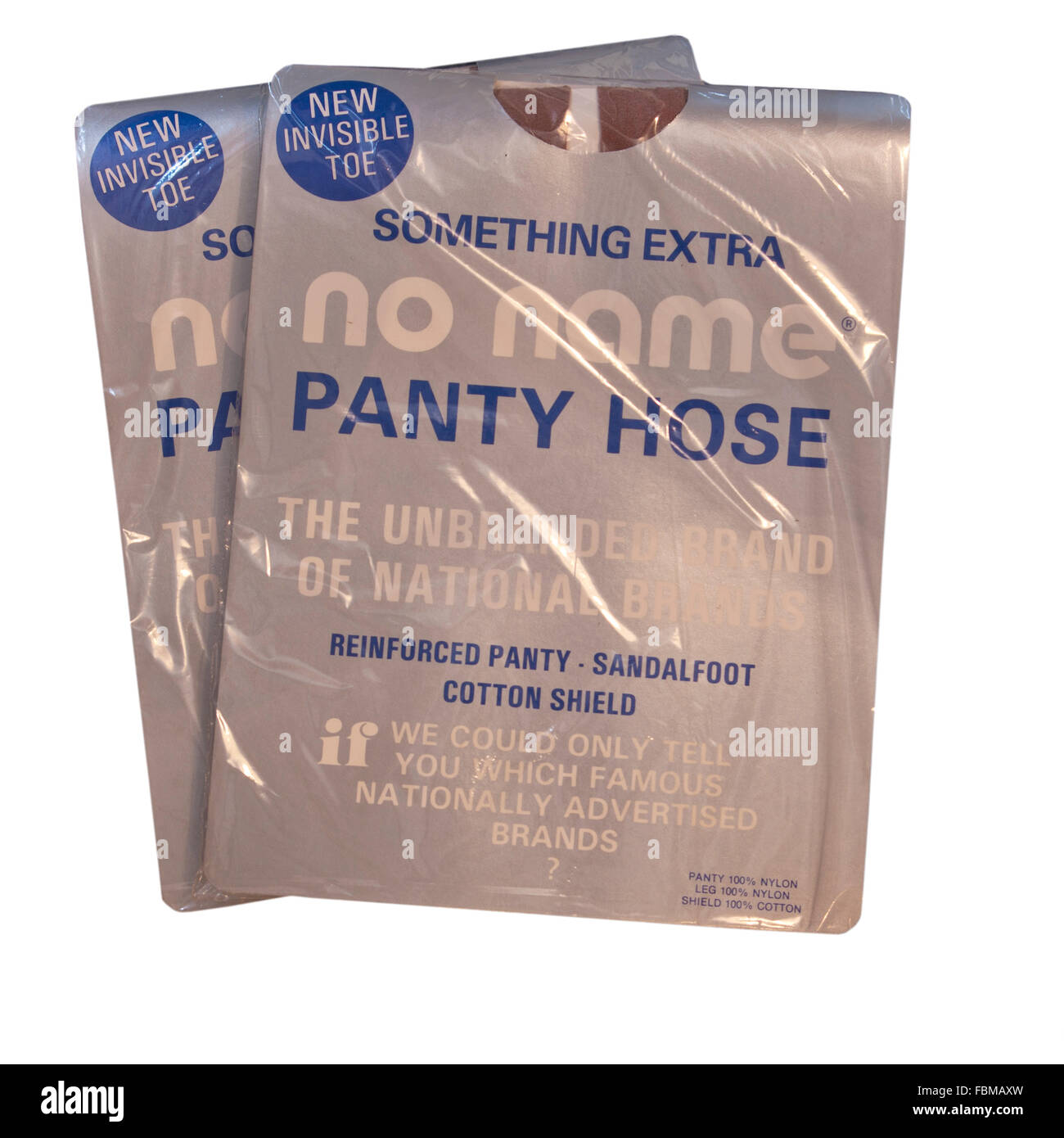 2 Päckchen Strumpfhosen Nylons Womens keine Markennamen Strumpfwaren Stockfoto
