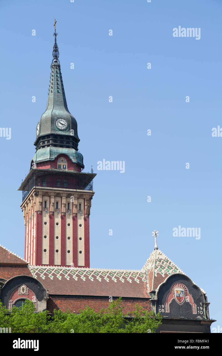 Rathaus in Subotica, serbische Stadt in der Nähe von Ungarn Stockfoto