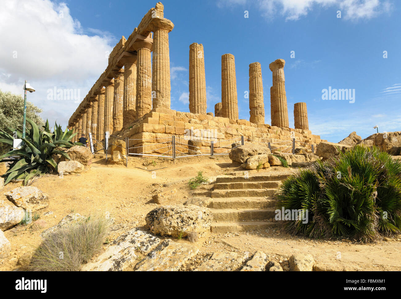Der Tempel der Juno, Tal der Tempel von Agrigento, Sizilien, Italien. Stockfoto