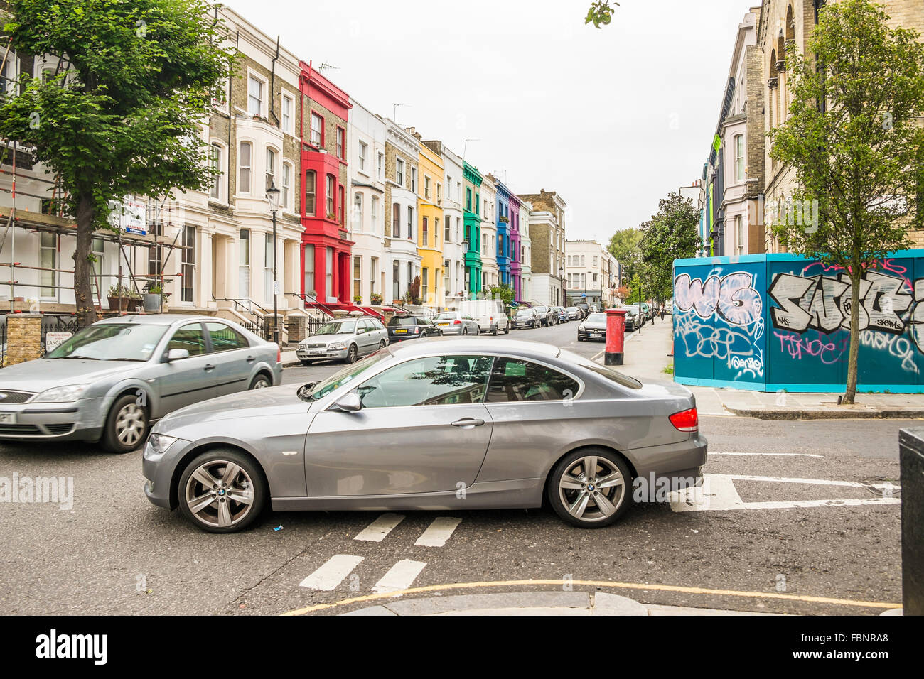 bunte Fassaden, Lancaster Road, Notting Hill, London, england Stockfoto