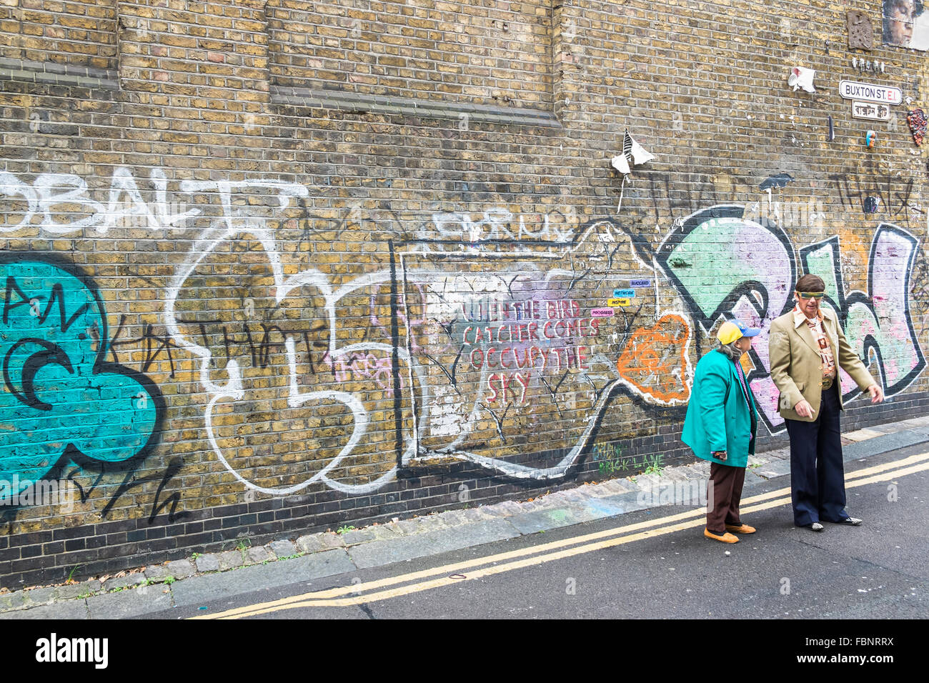 Straßenszene, Bricklane Markt, tower Hamlets, Ost-London, england Stockfoto