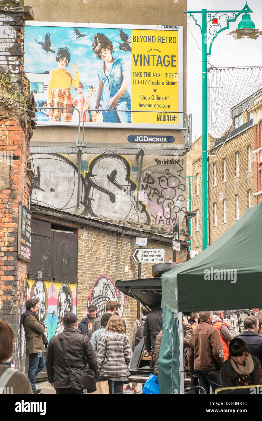 Straßenszene, Brick Lane Market, tower Hamlets, Ost-London, england Stockfoto