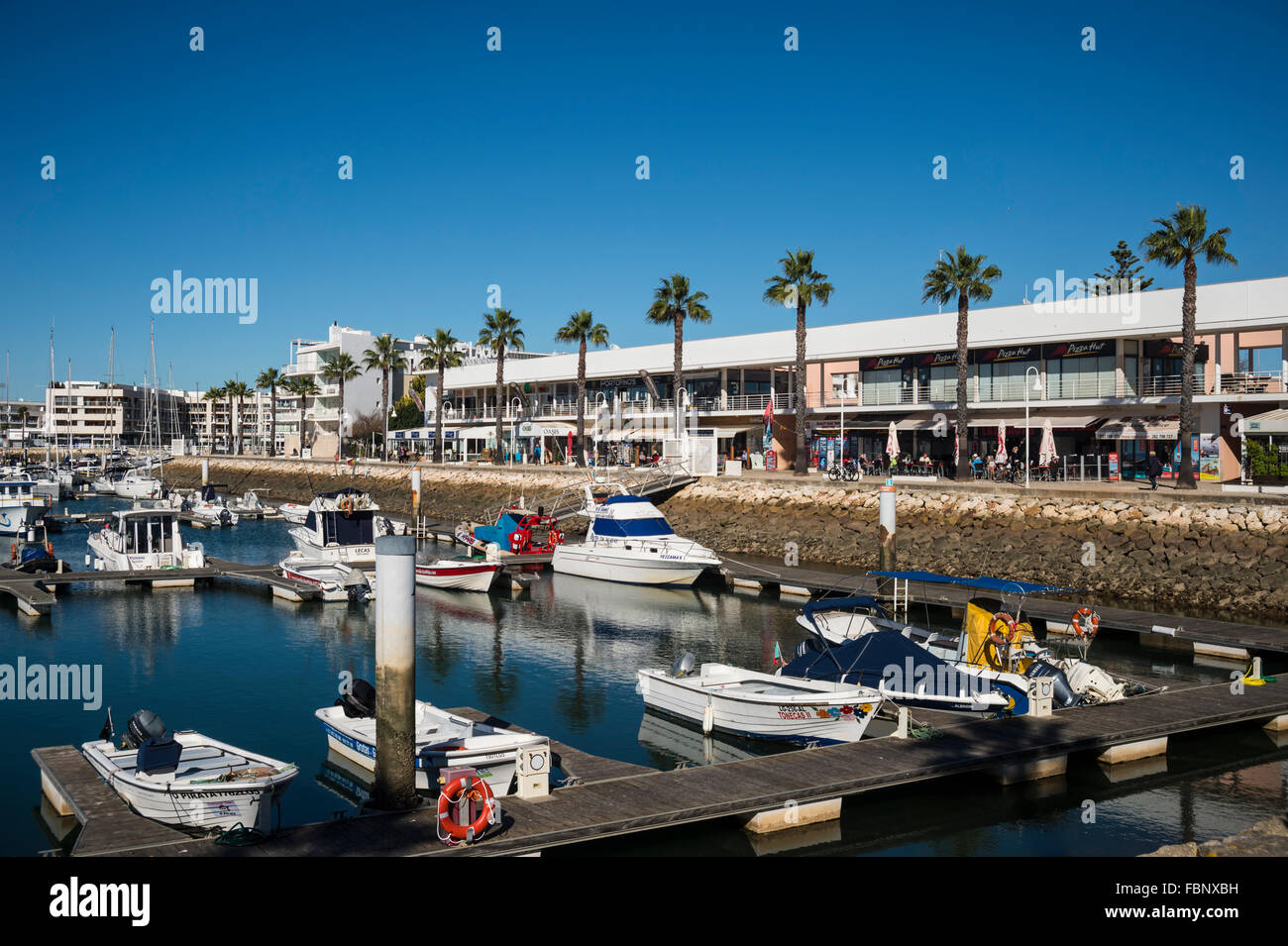 Yachthafen von Lagos an der Algarve, Portugal. Stockfoto