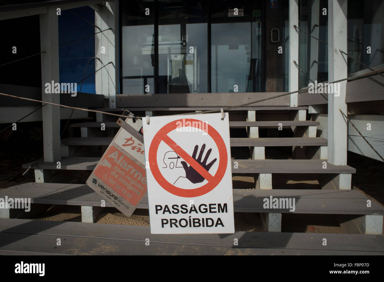 Kein Eintrag Zeichen in Portugal Stockfoto