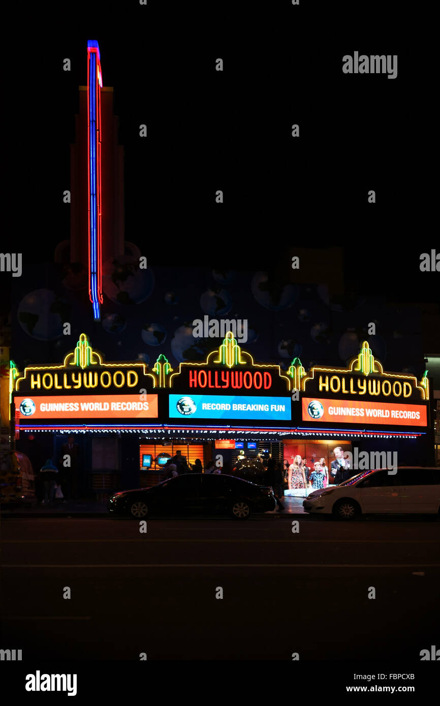 Guinness World Records Hollywood Boulevard Stockfoto