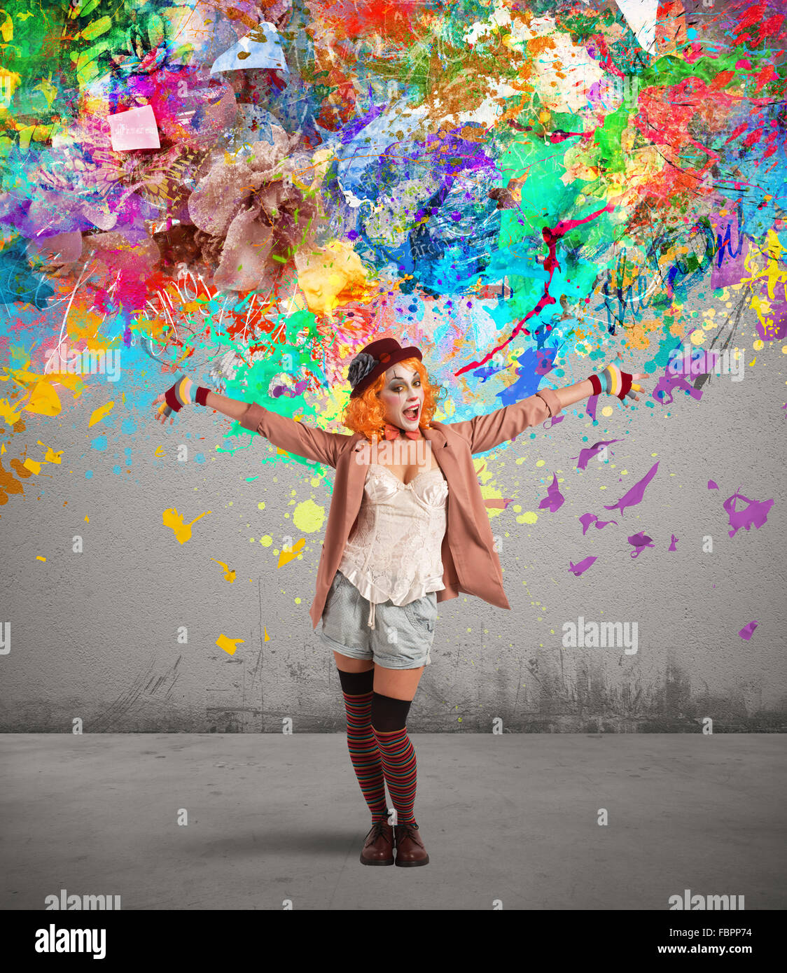 Künstlerische clown Stockfoto