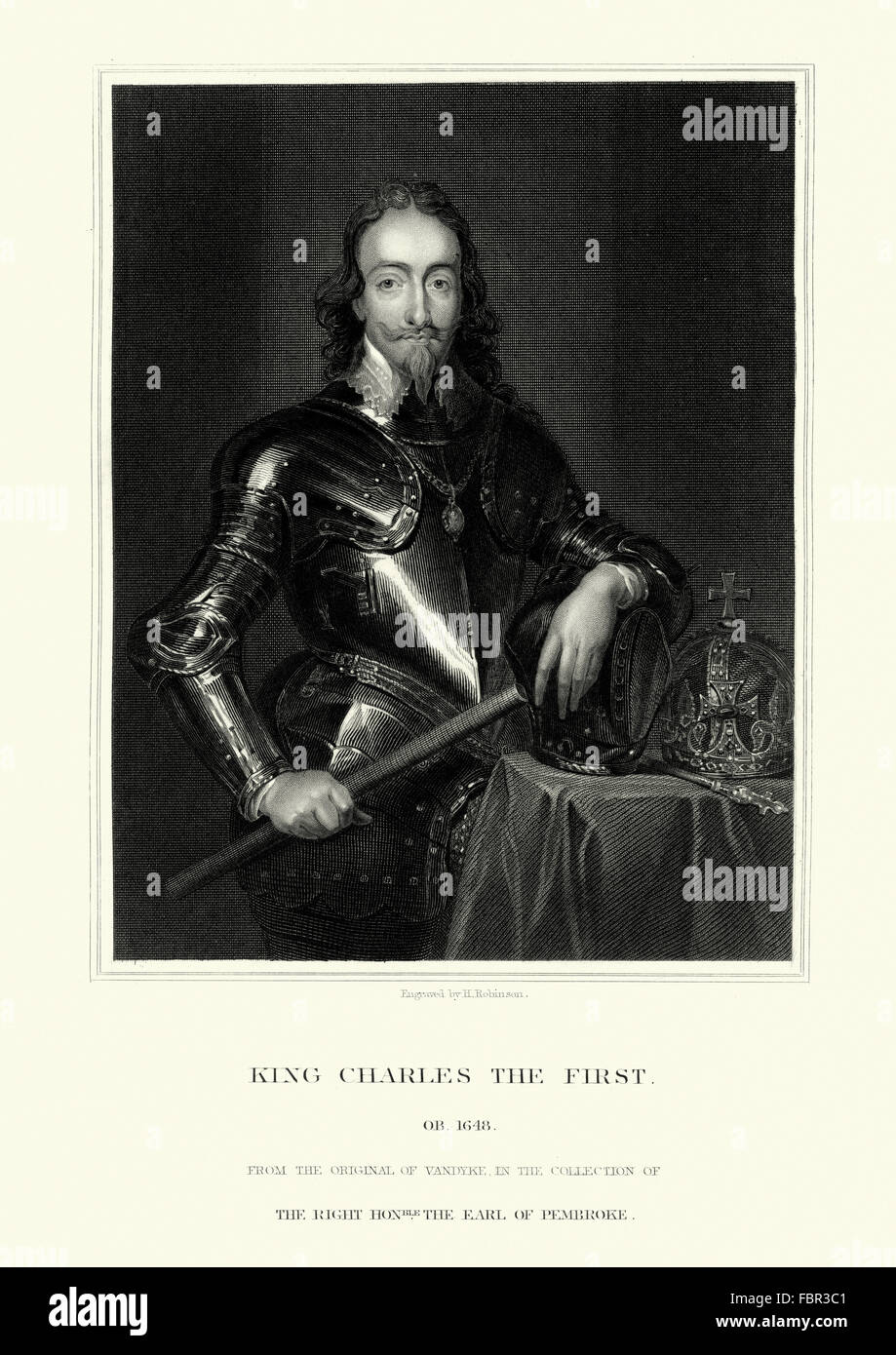 Charles war ich 1600 bis 1649 Monarch der drei Königreiche von England, Schottland und Irland von 27. März 1625 bis zu seinem executio Stockfoto