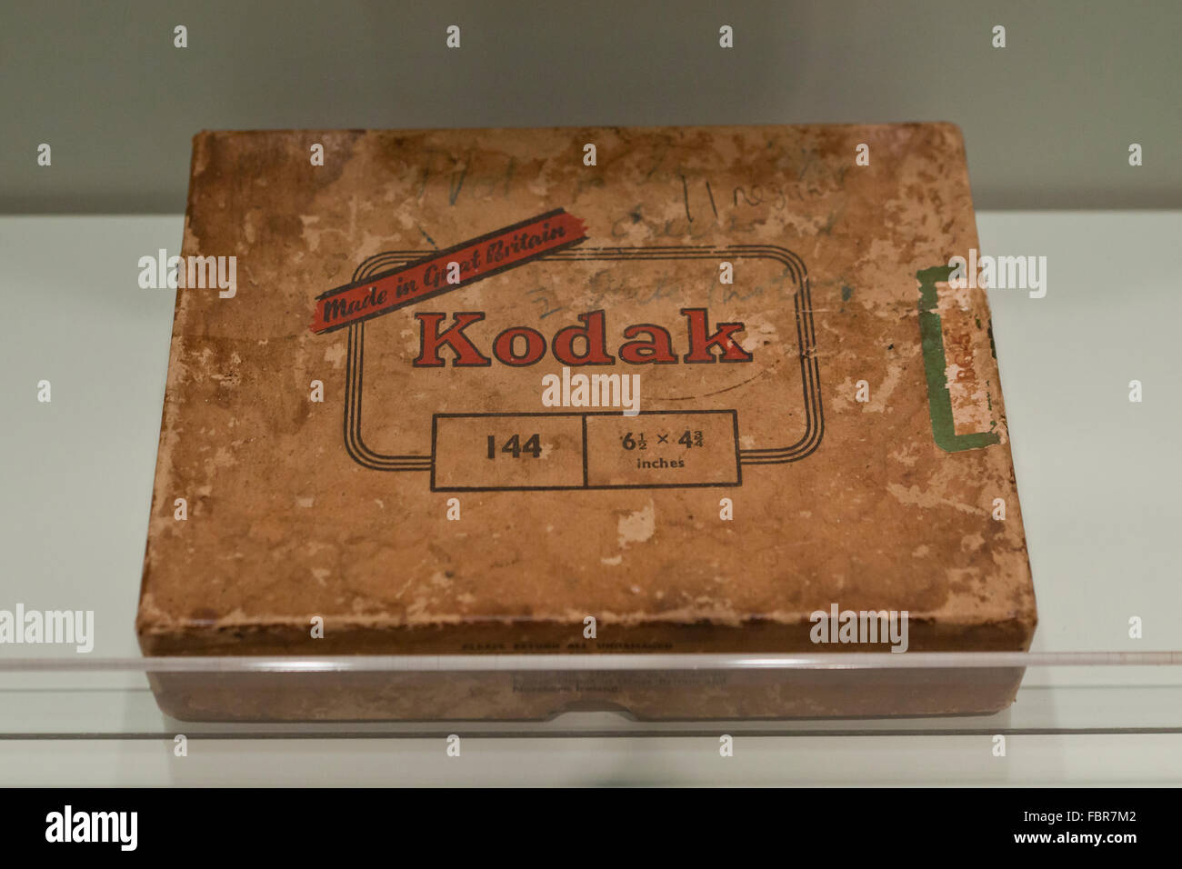 Vintage Kodak Platte negative Glaskasten, ca. 1937 Stockfoto