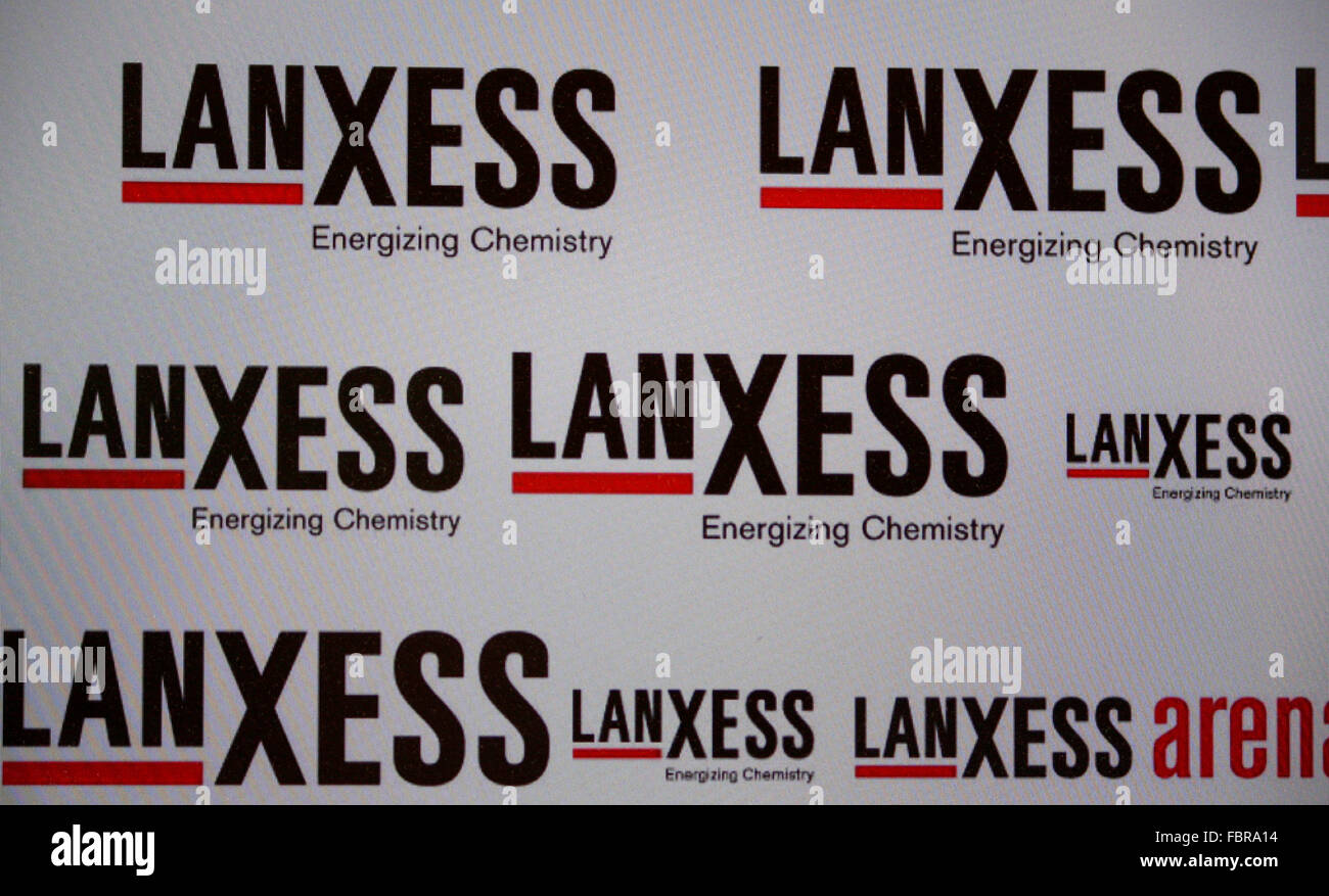 Markenname: "Lanxess", Dezember 2013, Berlin. Stockfoto