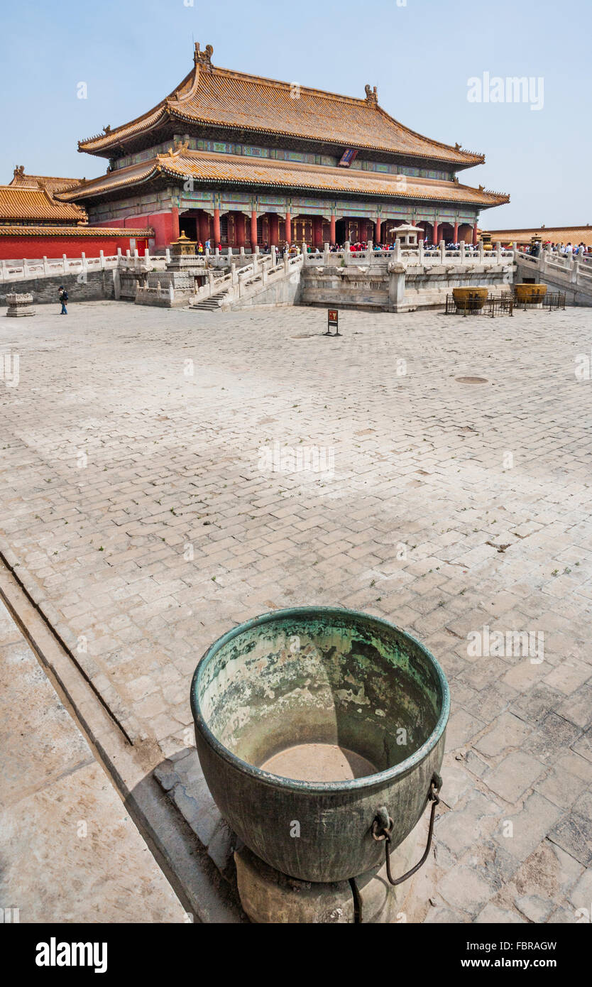 China, Peking, Verbotene Stadt, Qian Qing Gong, Palast der Himmlischen Reinheit Stockfoto