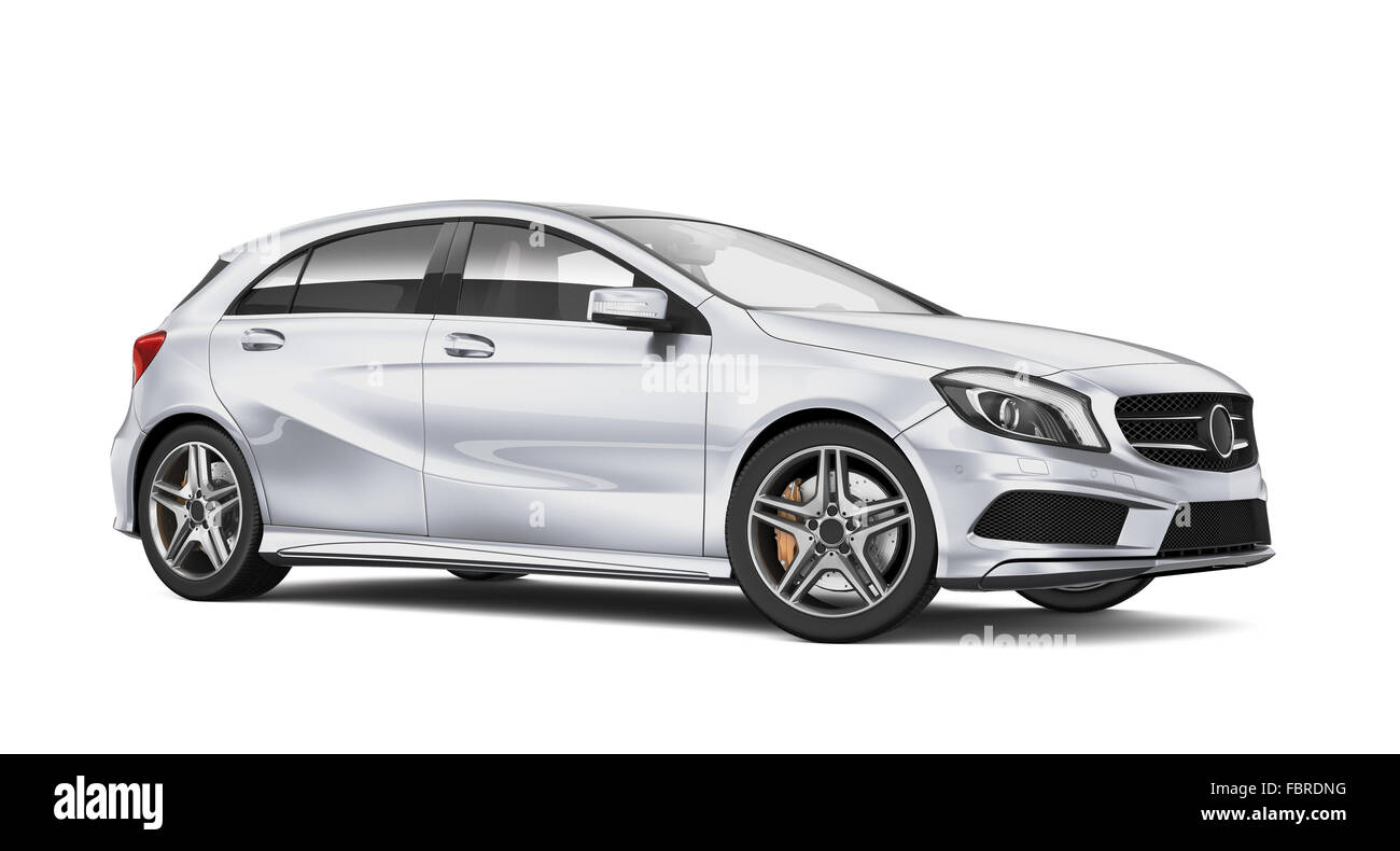 Silber Kleinwagen Stockfoto