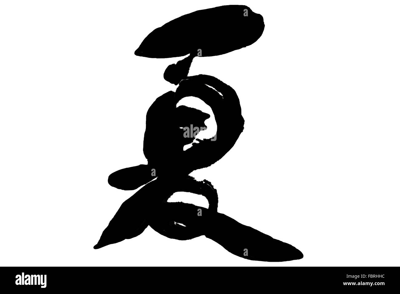 Das chinesische Schriftzeichen "Sommer" Stockfoto