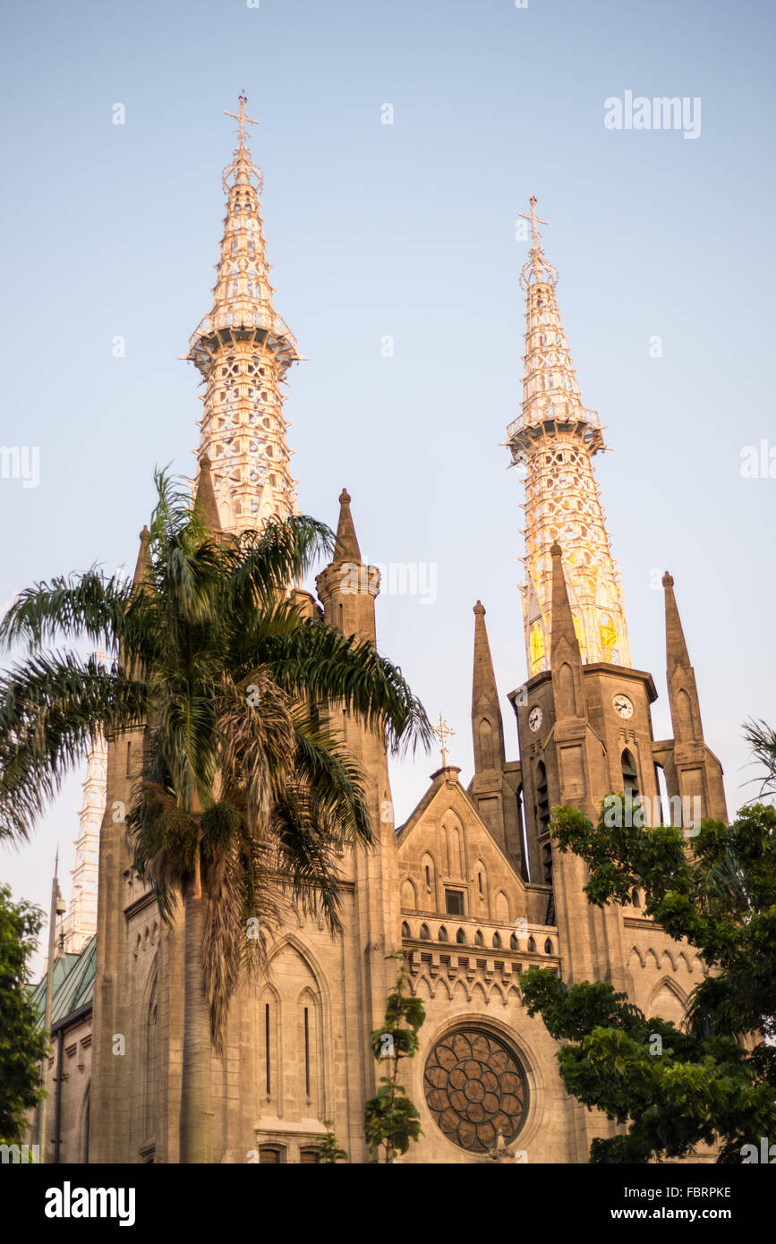 Römisch-katholische Kathedrale in Jakarta, Indonesien Stockfoto