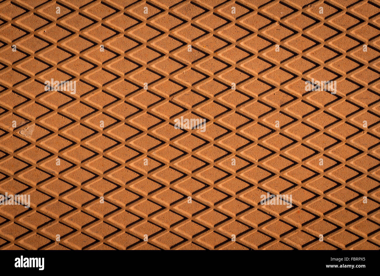 rostiges Eisenplatte mit Geometrien Textur Stockfoto