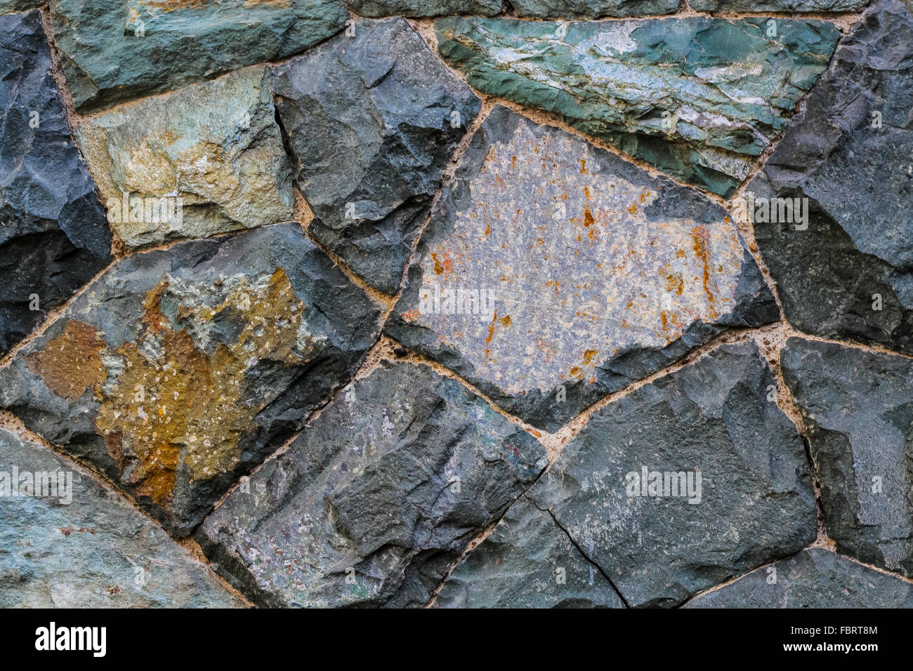 Steinmauern Hintergrund Stockfoto