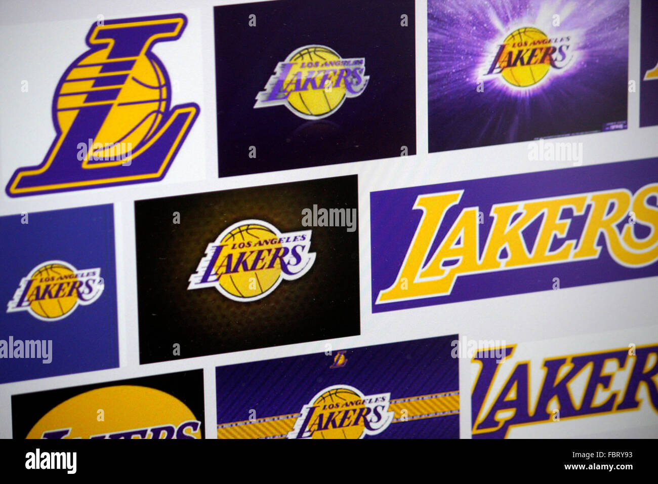 Markenname: "Los Angeles Lakers", Berlin. Stockfoto