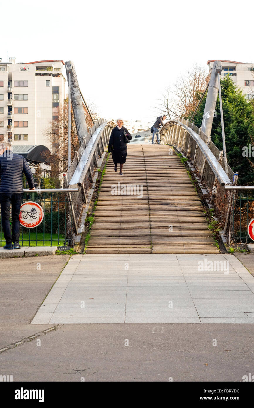 Die Promenade Plantée, Paris High Line, erhöhte linear Park, basiert auf veralteten Eisenbahn, Paris, Frankreich Stockfoto