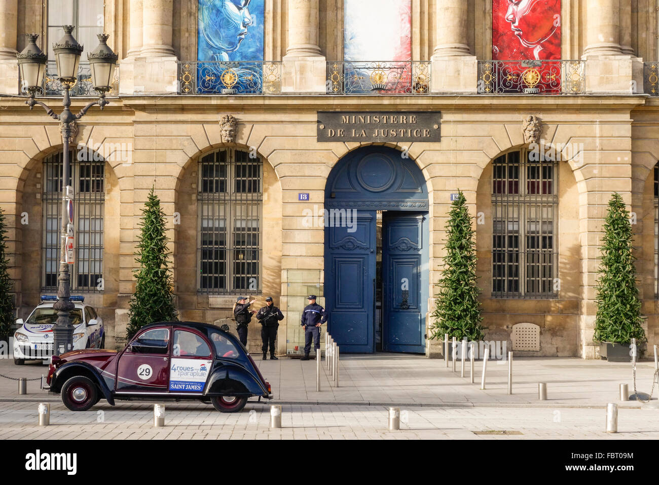 Ministerium der Justiz, Ministre De La Justice, Gebäude am Place Vendome Platz, Paris, Frankreich, Europa. Stockfoto