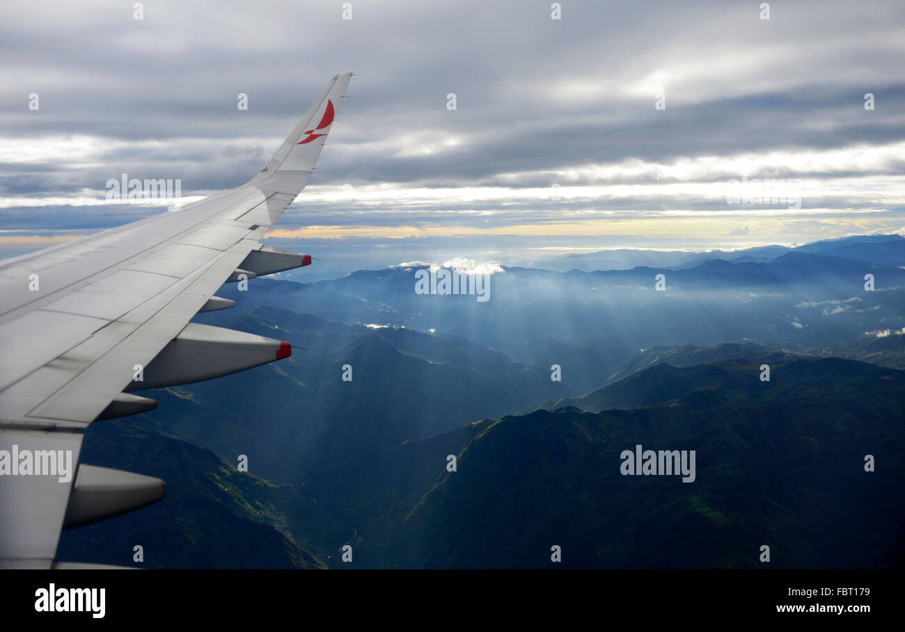 Flug über die Anden, Bogota, Kolumbien Stockfoto