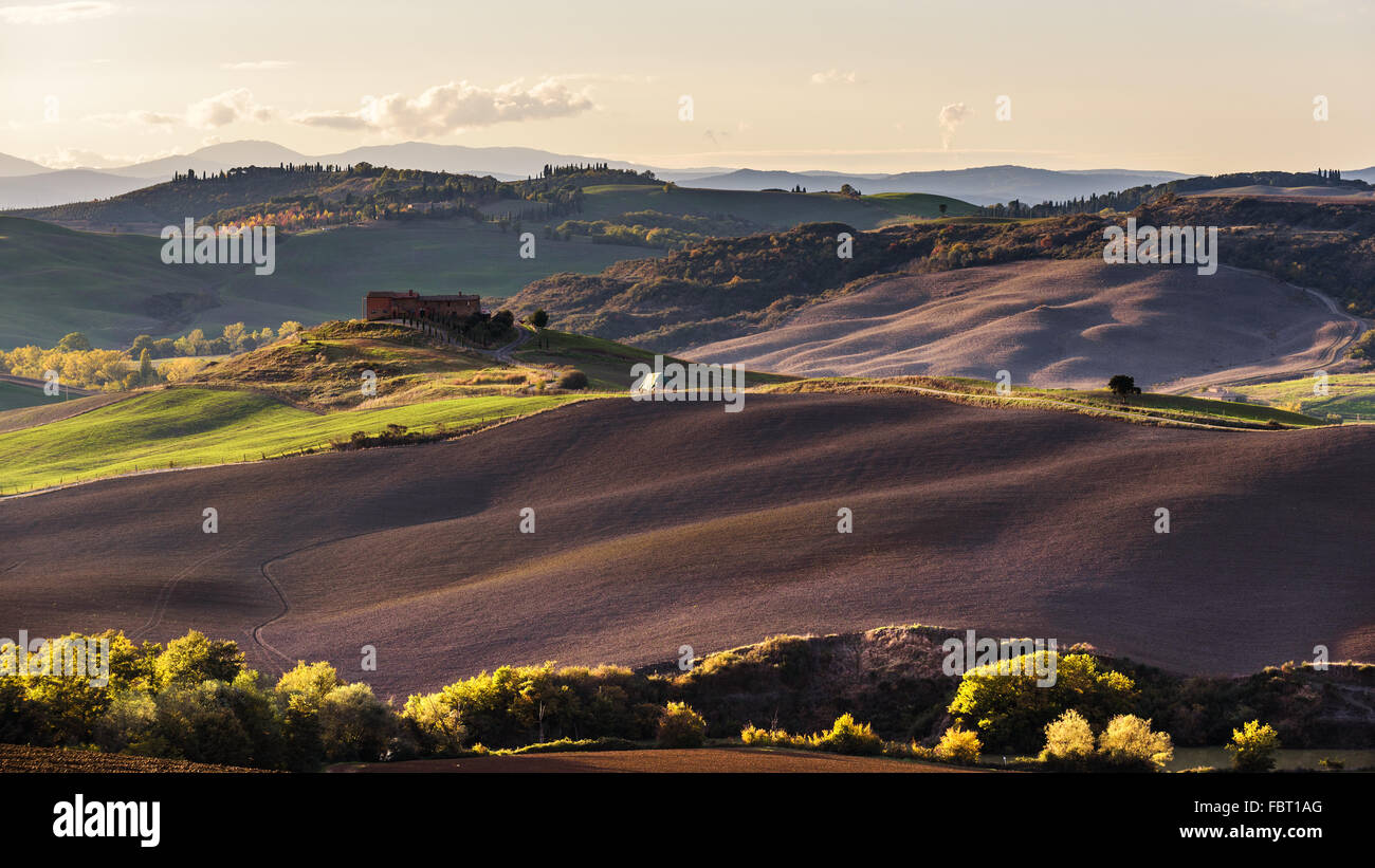 In der toskanischen Landschaft Landschaft land Stockfoto