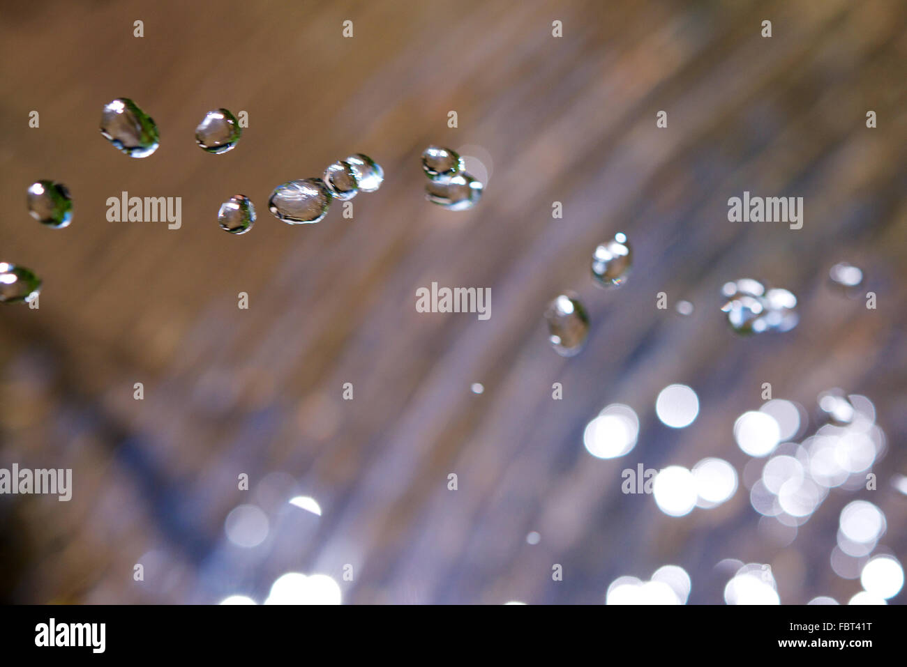 Wasser spritzt in Nahaufnahme Stockfoto