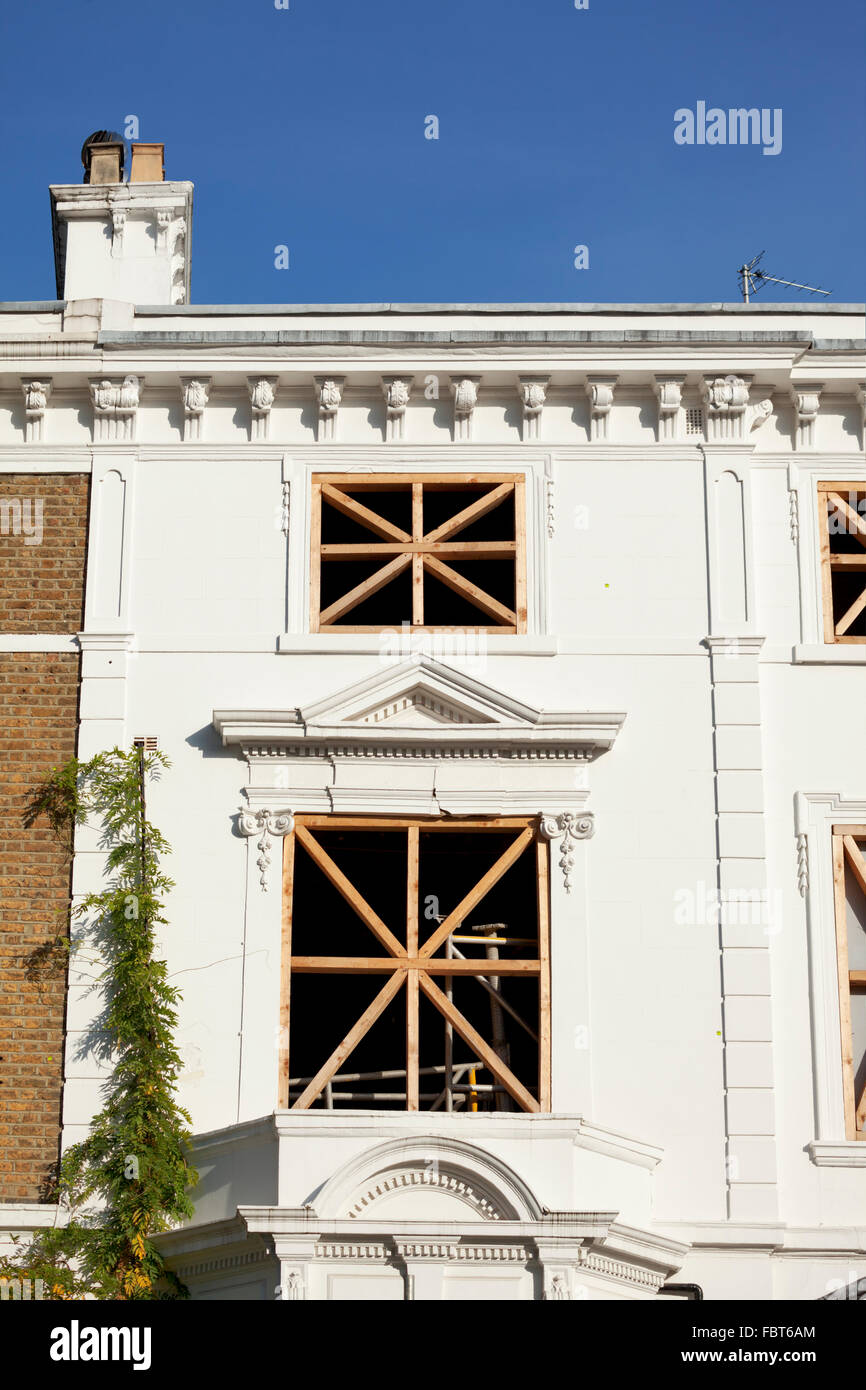 Renovierung des gehobenen Wohnungsbaus in Notting Hill Stockfoto