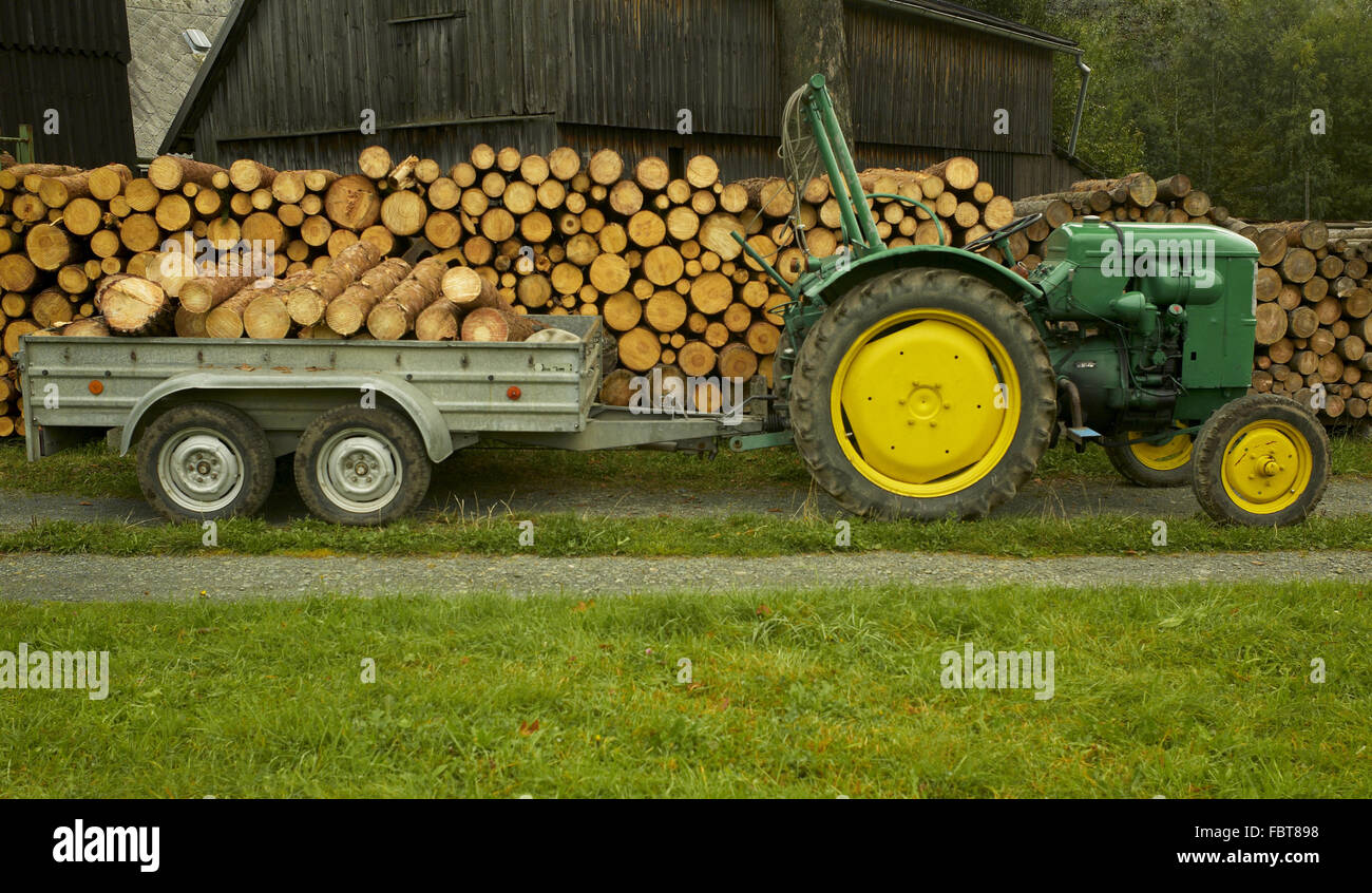 Auf dem hölzernen Platz Stockfoto