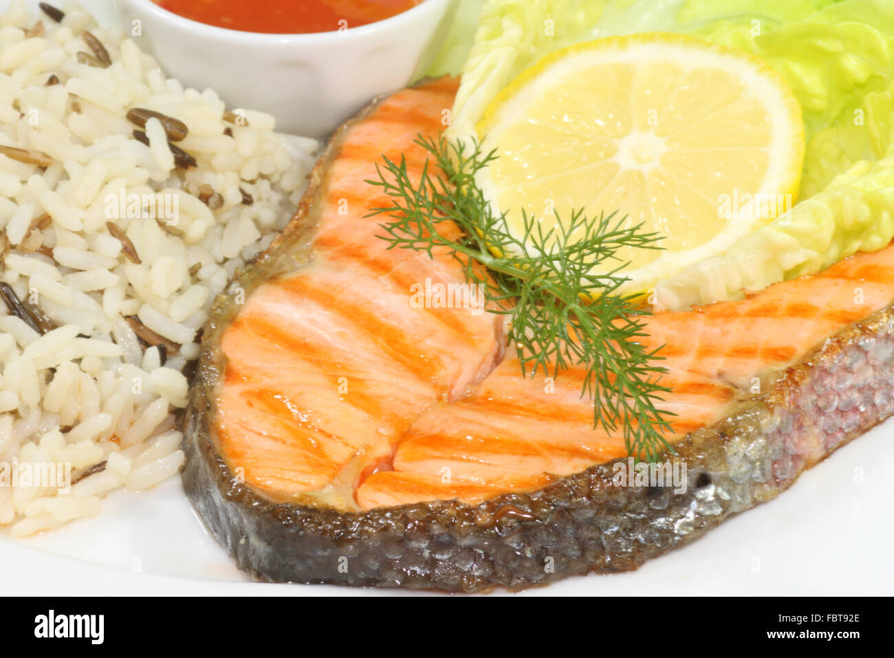 Grill-Lachs Stockfoto