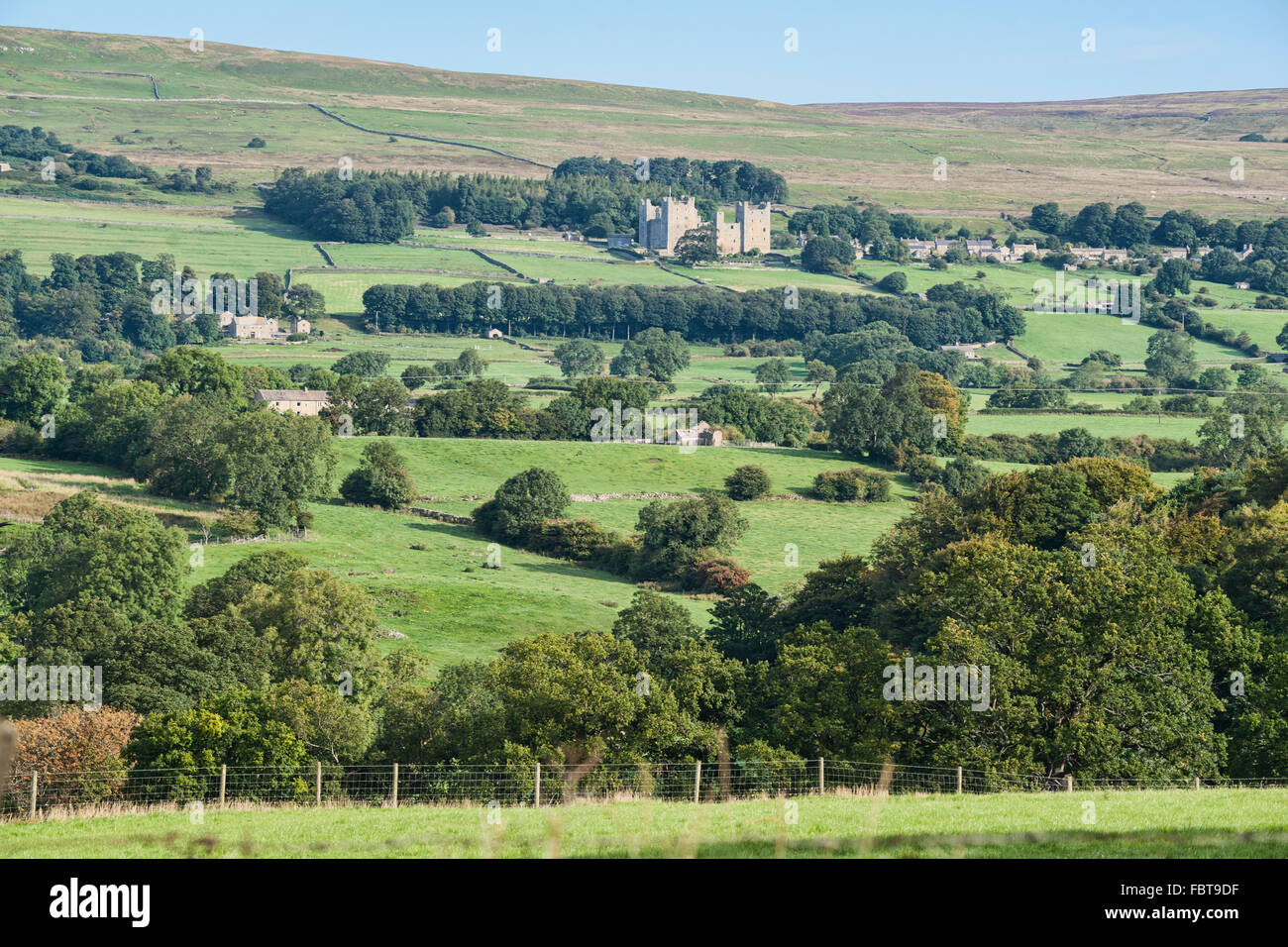 Blick über Wensleydale Burg Bolton, North Yorkshire, England, UK Stockfoto