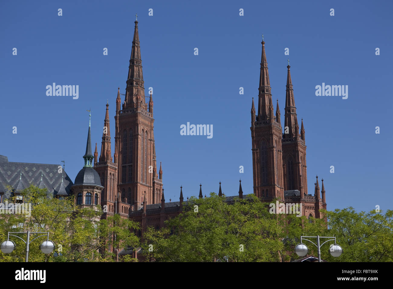 Marktkirche in Wiesbaden Stockfoto