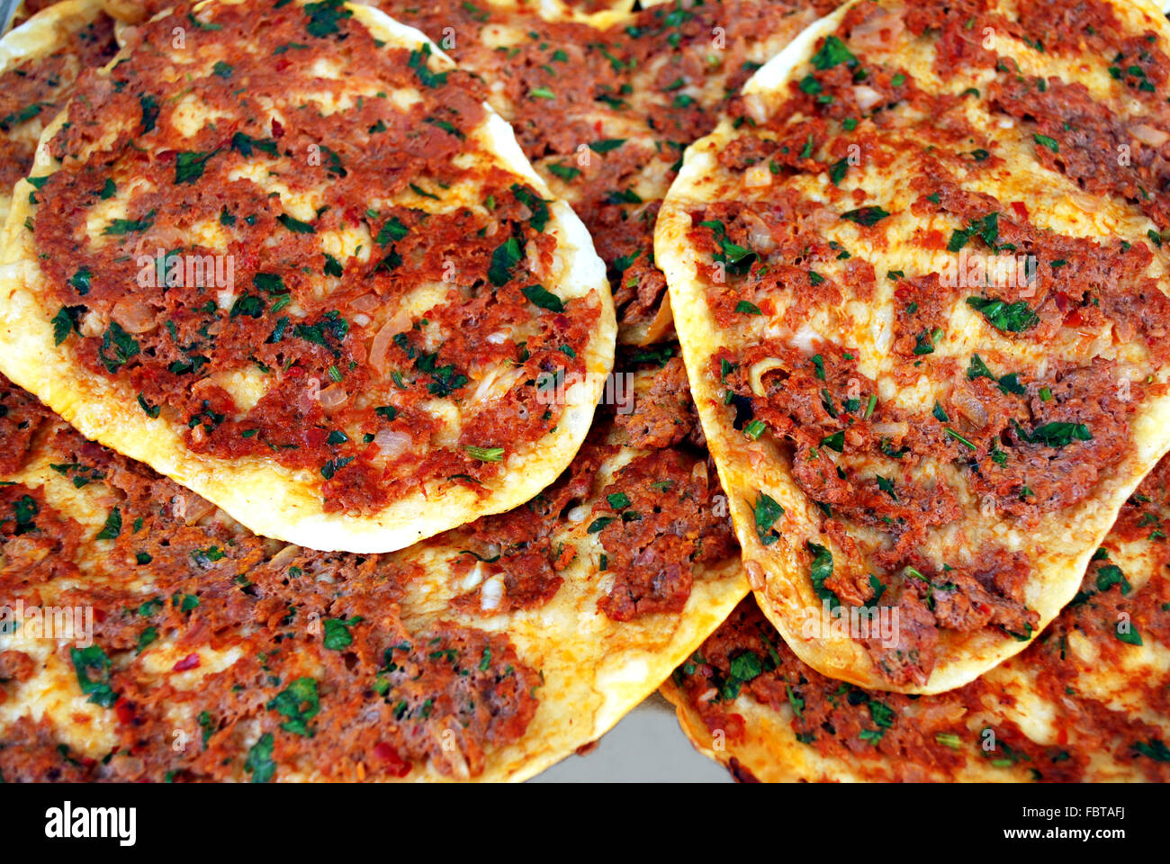 türkische pizza Stockfoto