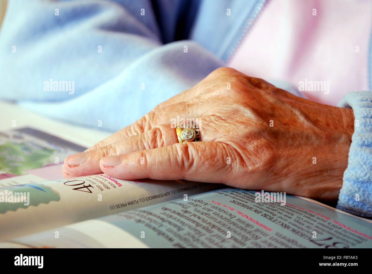 ältere Frau Hand Stockfoto