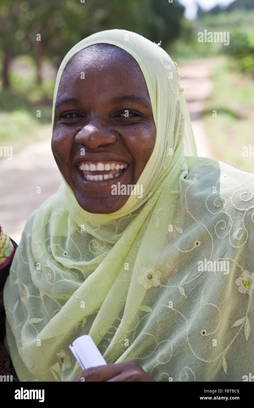 Muslimische Frauen lachen in Chuini Stockfoto