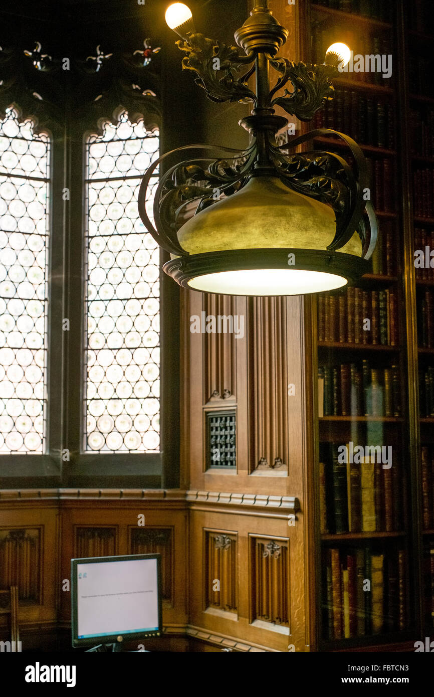 Das Innere der John Rylands Library in Manchester, UK Stockfoto