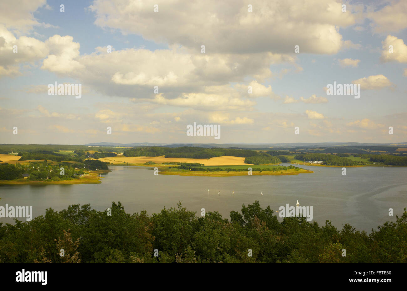 Talsperre Pöhl Stockfoto