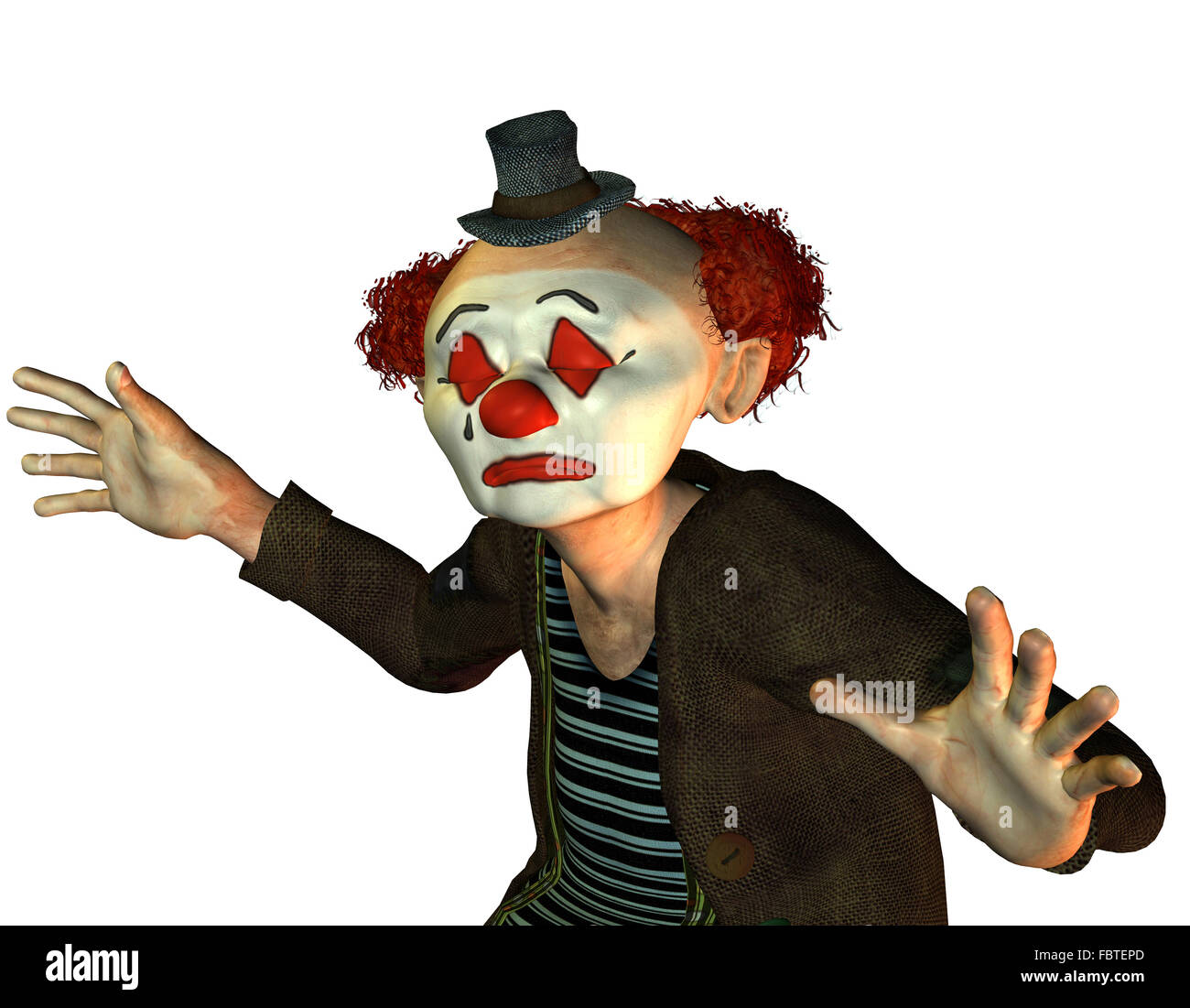 Traurige Clown Stockfoto