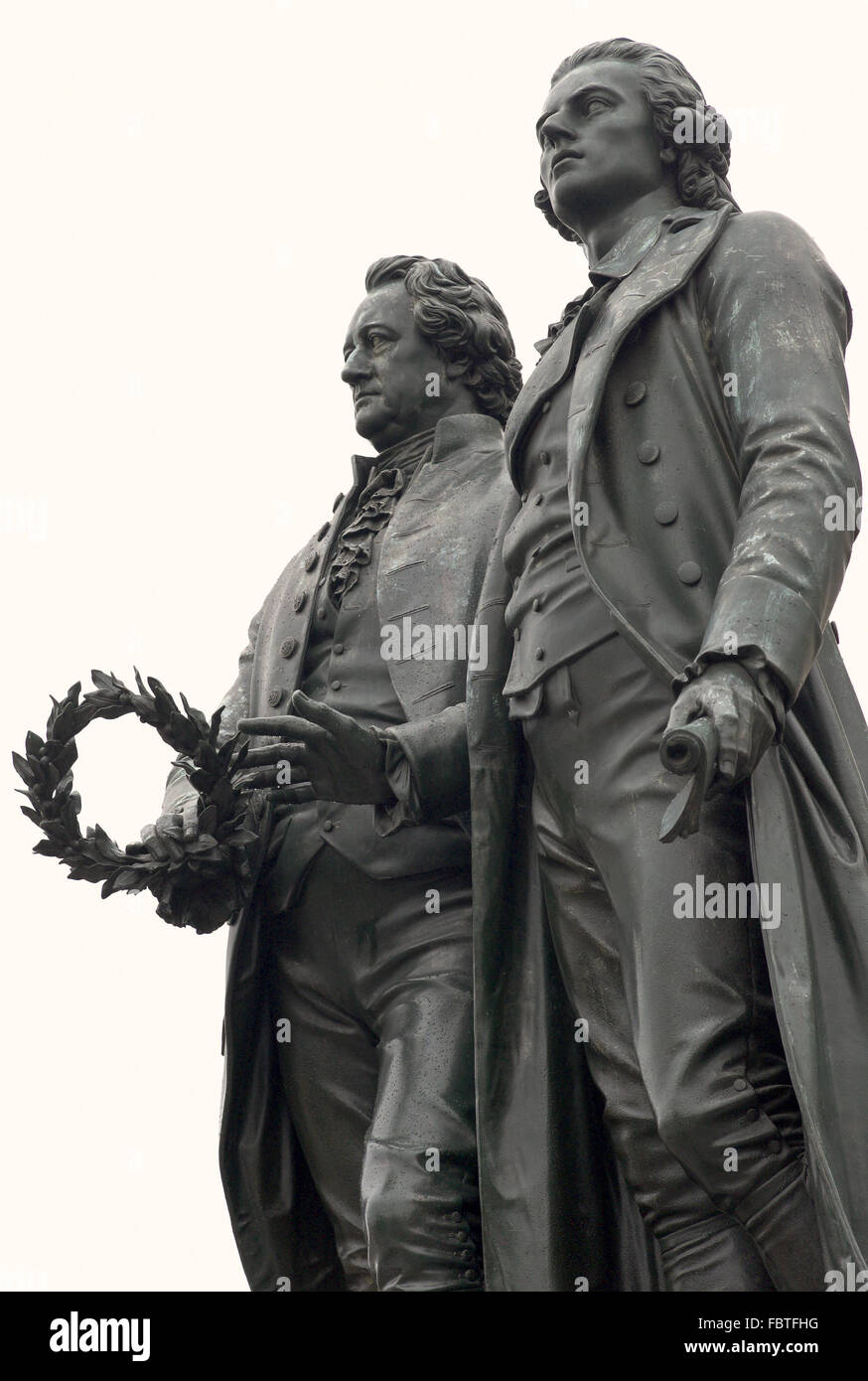 Goethe und Schiller - Denkmal in Weimar Stockfoto