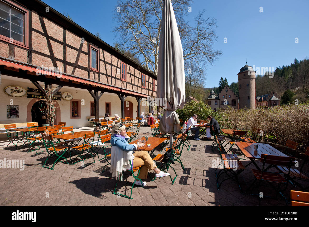 Überspannungsschutz-Mespelbrunn Stockfoto