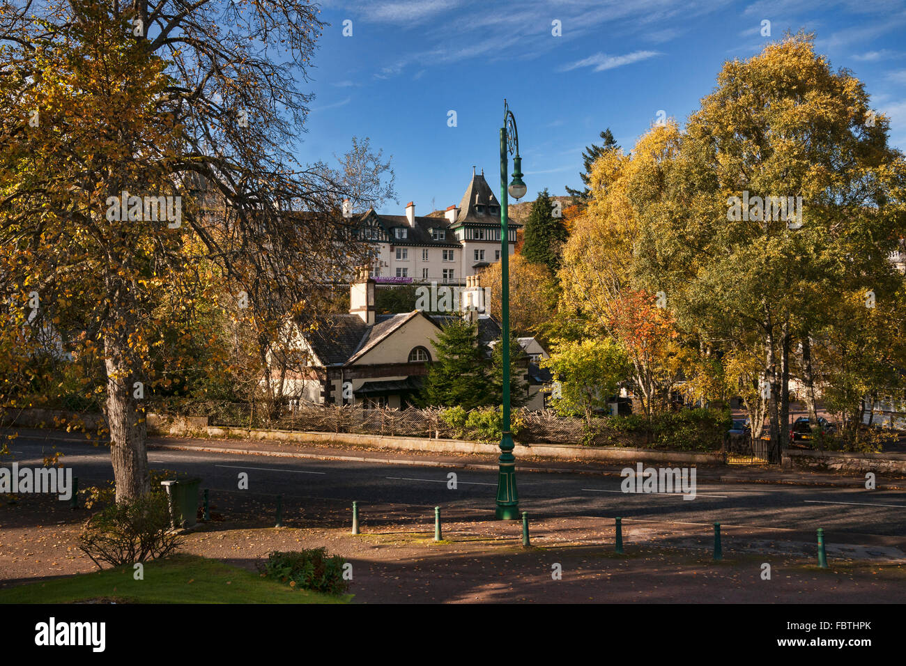 Stadtzentrum, Strathpeffer, Ross und Cromartry, Schottland, Großbritannien Stockfoto