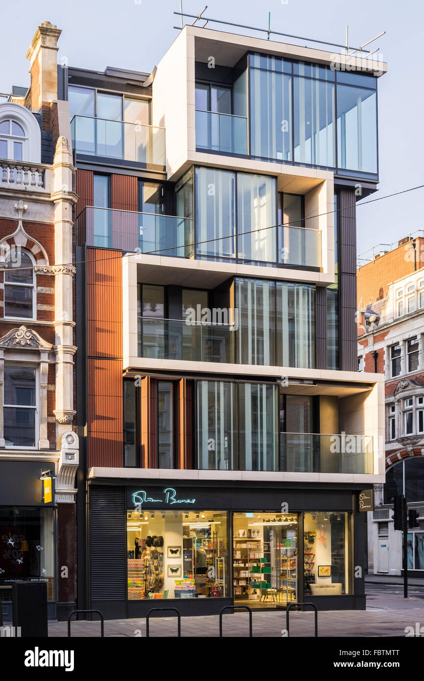 Tottenham Court Road moderner Architektur, London, England, U.K Stockfoto