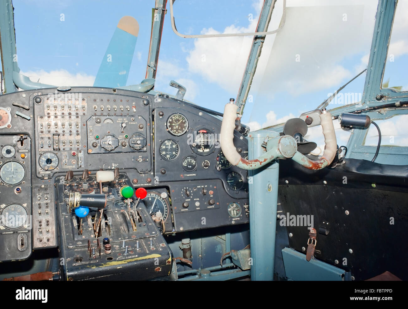 -2 cockpit Stockfoto