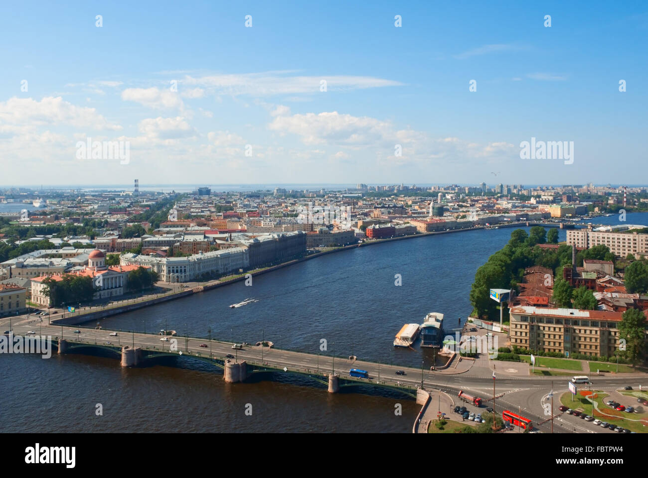 Birdseye Blick auf Sankt Petersburg Stockfoto