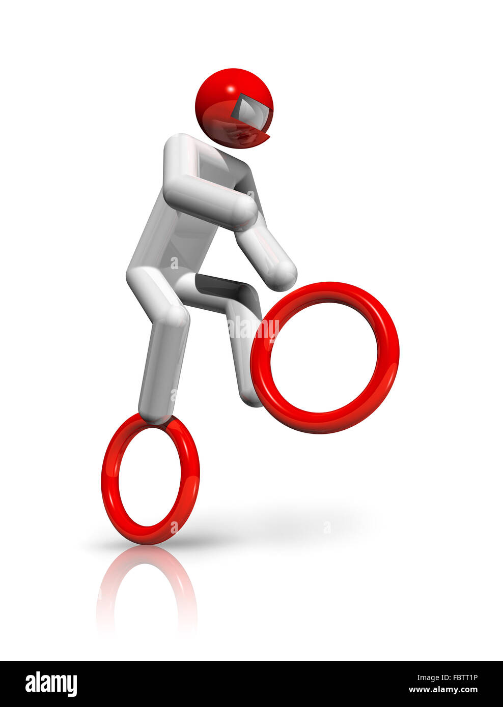 Fahrrad BMX 3D-Symbol Stockfoto