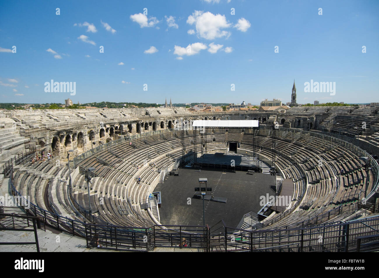Arenen von Nimes, römische Amphitheater in Nîmes, Frankreich Stockfoto