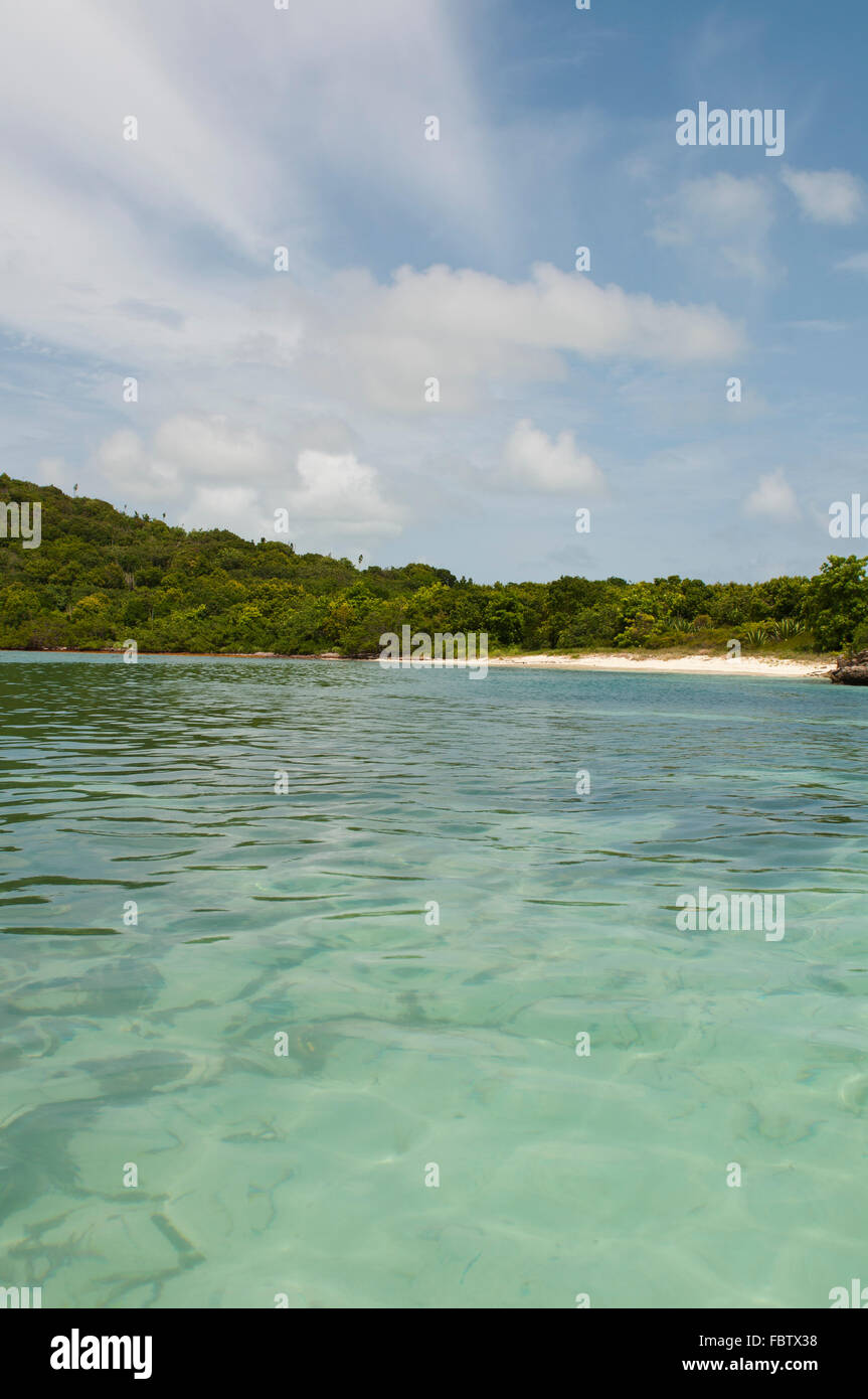 wunderschönen einsamen Strand in Antigua Stockfoto